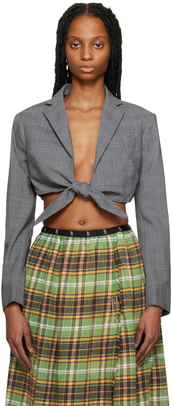 Photo: R13 Gray Front Tie Blazer