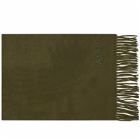 A.P.C. Men's Ambroise Embroidered Logo Scarf in Pine Green