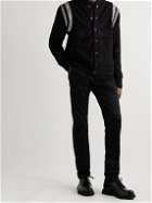 Givenchy - Chain-Embellished Logo-Embroidered Wool Bomber Jacket - Black