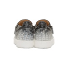 Giuseppe Zanotti Grey and White Croc May London Sneakers