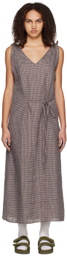 Deiji Studios Brown Knot Midi Dress