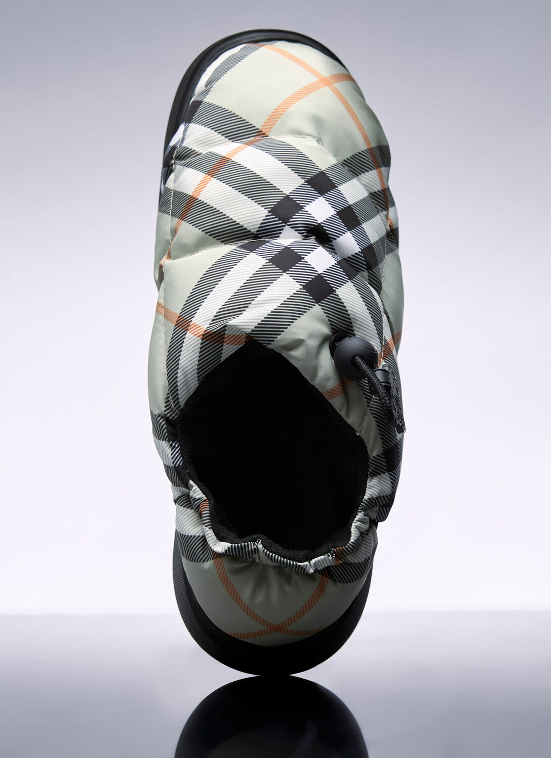 Burberry Check Nylon-Blend Pillow Mule