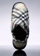 Burberry Check Nylon-Blend Pillow Mule