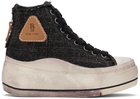 R13 Gray Kurt High Top Sneakers