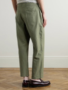 Folk - Lunar Straight-Leg Linen and Cotton-Blend Suit Trousers - Green