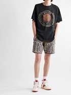 Rhude - Logo-Print Shell Drawstring Shorts - Gray