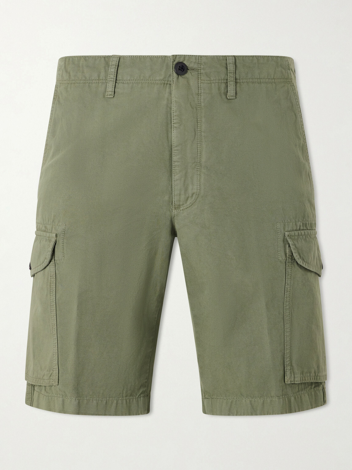 Slowear - Straight-Leg Cotton and Linen-Blend Shorts - Green