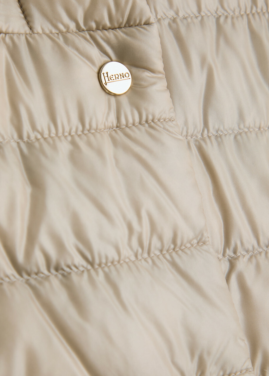 Herno Hooded Quilted Shell Jacket Cream