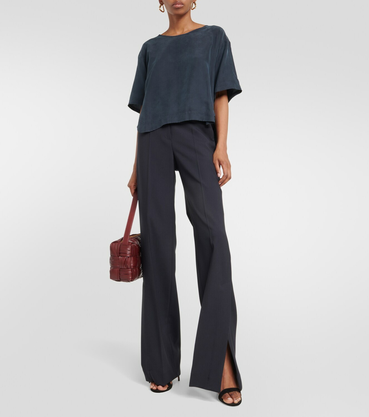Dorothee Schumacher Cropped silk T-shirt