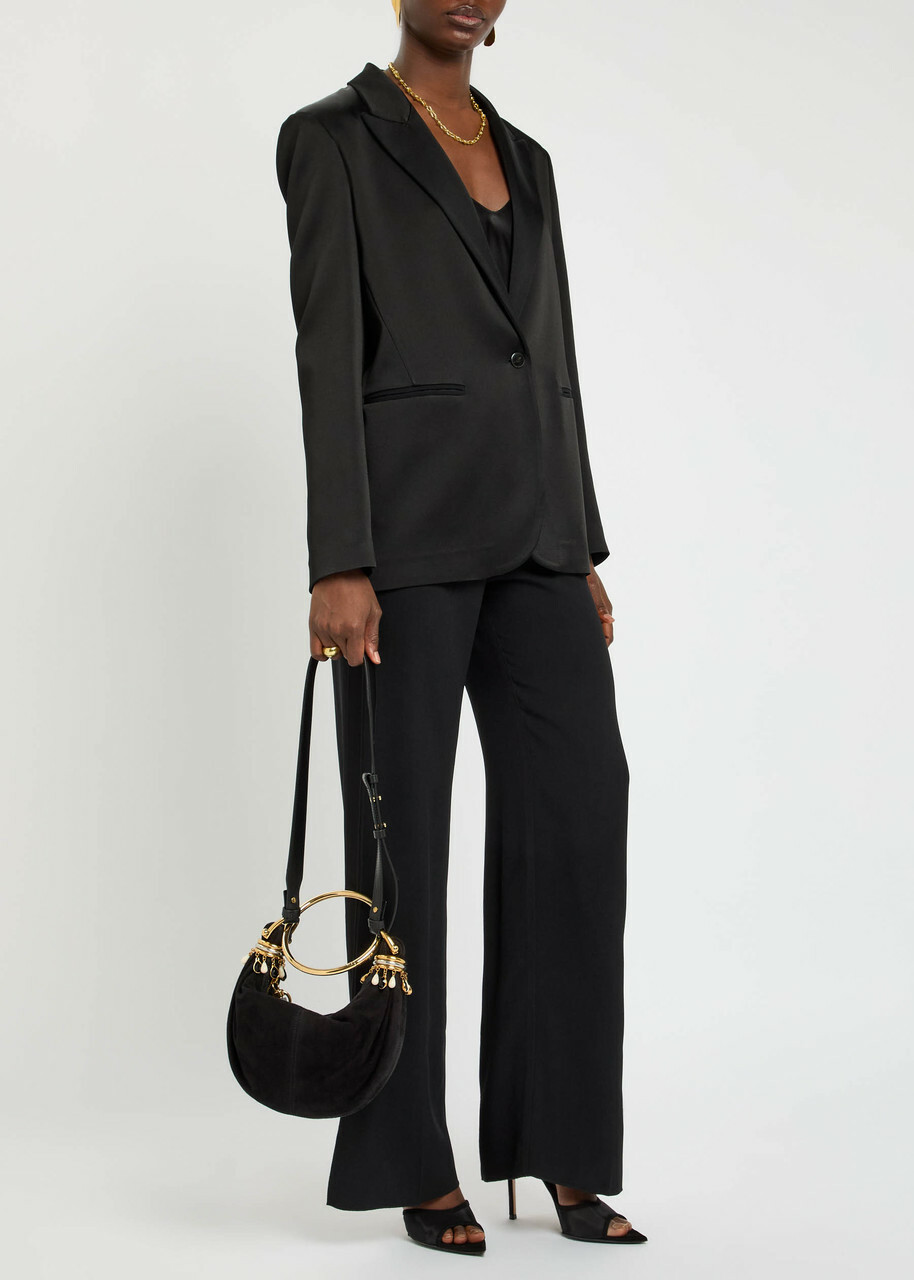 Forte_forte Satin Blazer Black