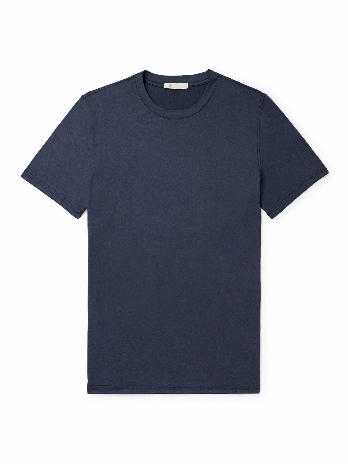 Photo: Onia - Everyday Stretch-Jersey T-Shirt - Blue