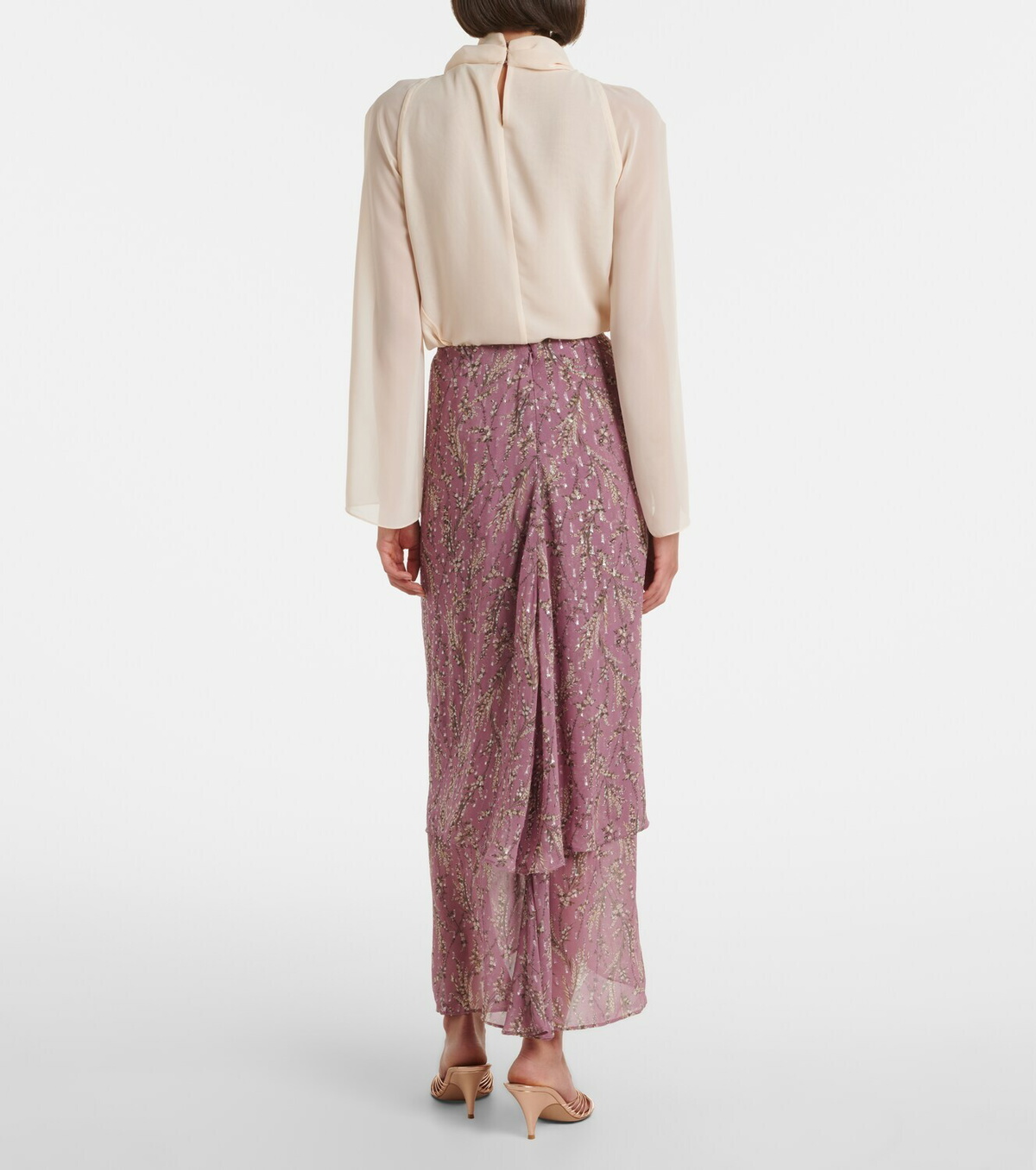 Veronica Beard Sira floral midi skirt