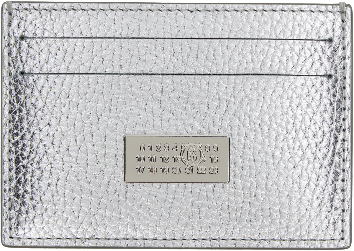 MM6 Maison Margiela Silver Numeric Card Holder