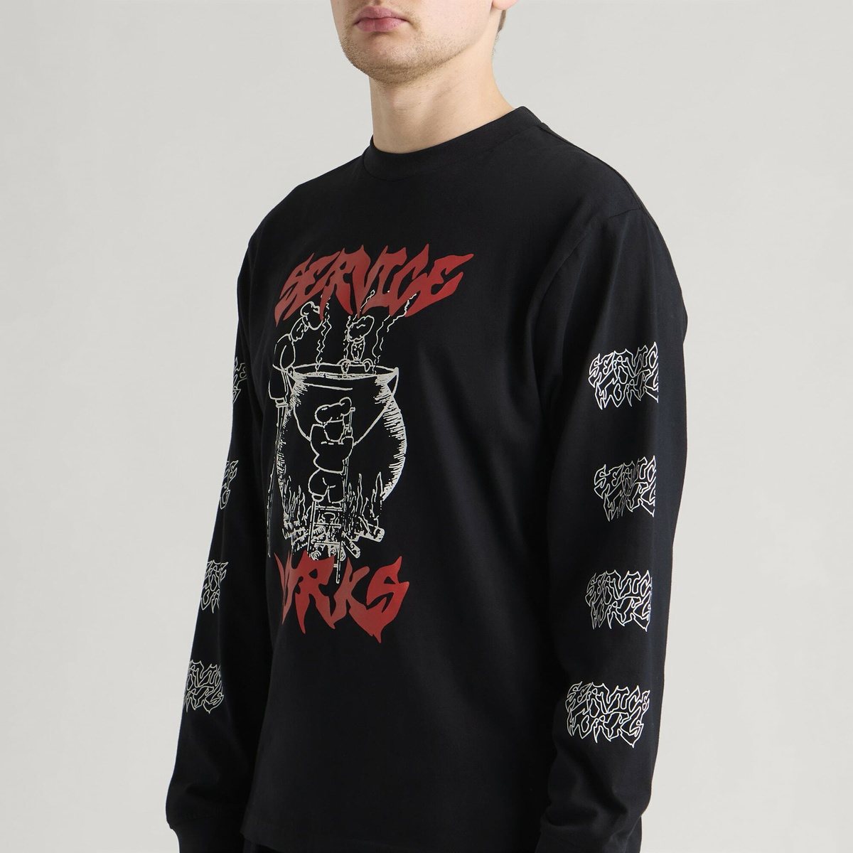 Service Works Men's Boiling Point LS T-Shirt in Black