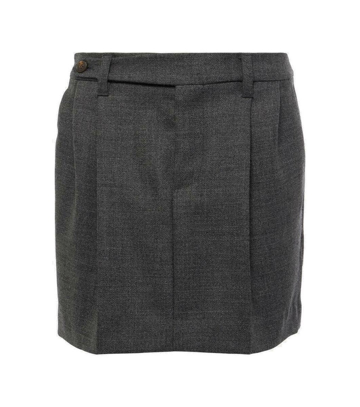 Photo: Brunello Cucinelli Pleated virgin wool miniskirt