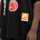 Comme des Garçons Men's x Nike Oversized Multi Logo Print Te in Black