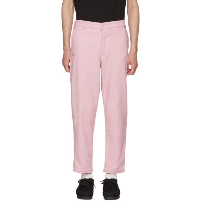 Photo: Dickies Construct Pink Corduroy Straight Slim Trousers
