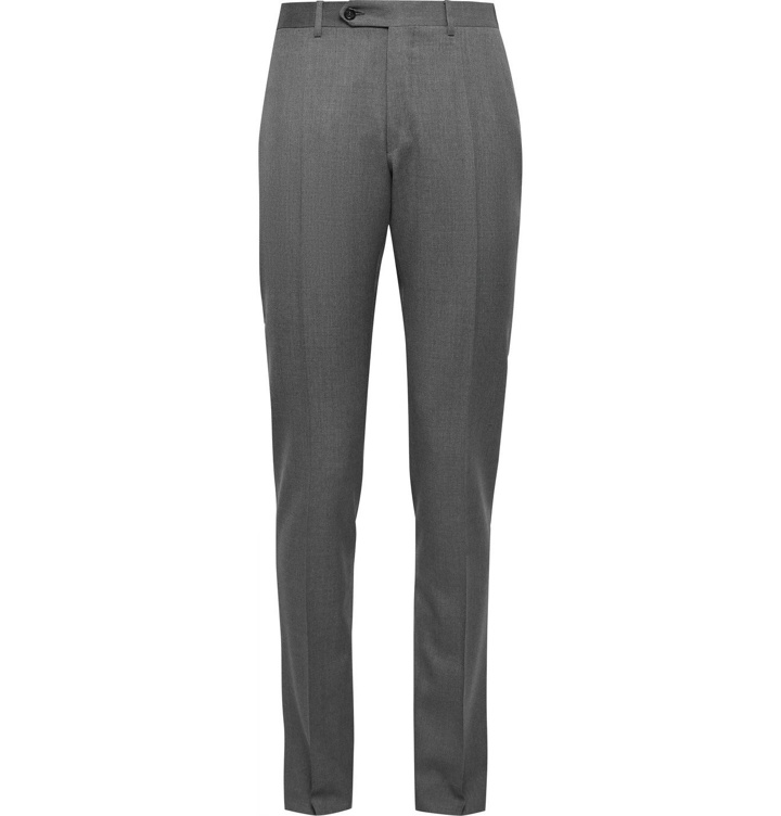 Photo: CANALI - Kei Slim-Fit Wool Suit Trousers - Gray