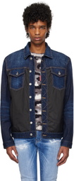 Dsquared2 Navy & Black Denim Puffer Jean Jacket