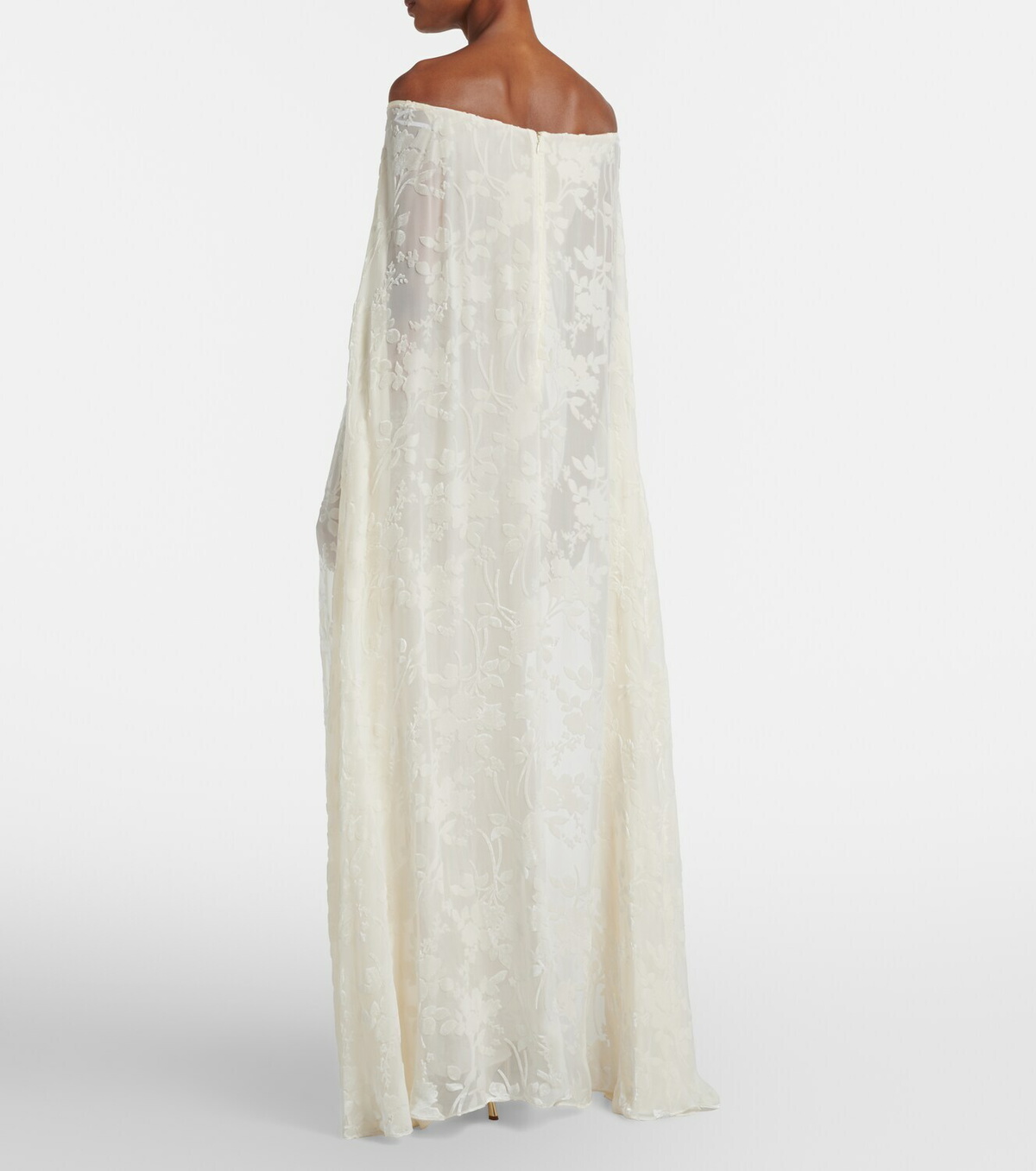 Rodarte Floral satin jacquard maxi skirt