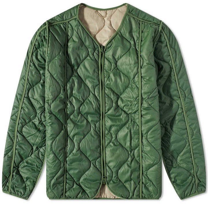 Photo: Foret Men's Humid Reversible Liner Jacket in Dark Green