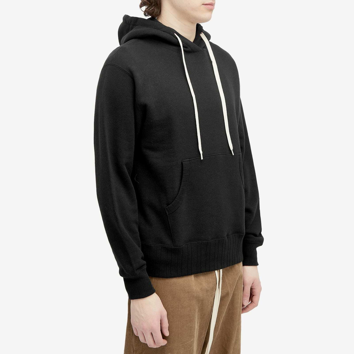 Velva Sheen Men's Made in Japan Tubular Hoodie in Black