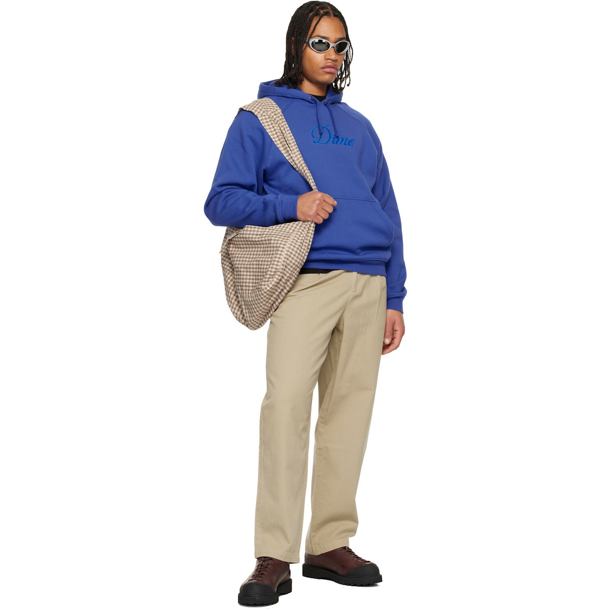 Dime Blue Cursive Hoodie