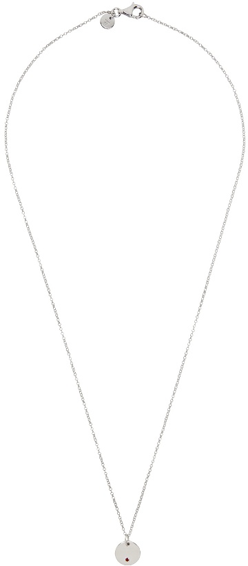 Photo: Tom Wood SSENSE Exclusive Silver & Red Birthstone Circle Necklace