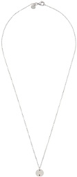 Tom Wood SSENSE Exclusive Silver & Red Birthstone Circle Necklace