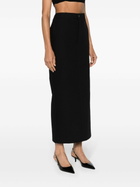 WARDROBE.NYC Black Straight-Cut Cotton Maxi Skirt