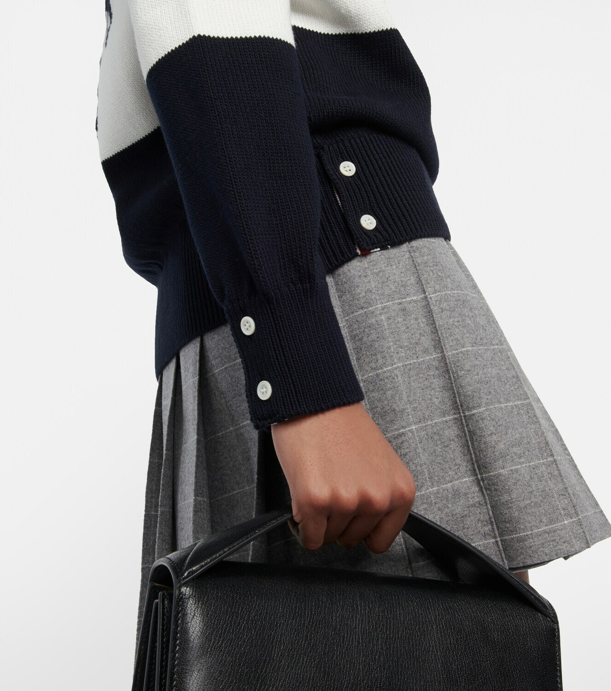 Thom Browne - Striped intarsia cotton sweater