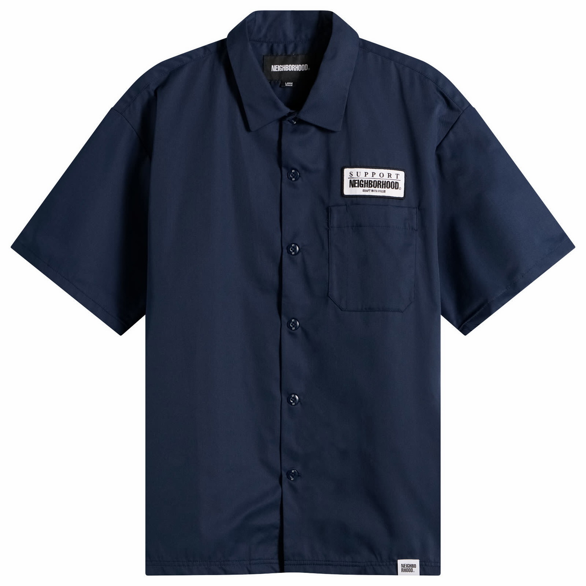 Neighborhood Blue Stripe Work LS Shirt Neighborhood