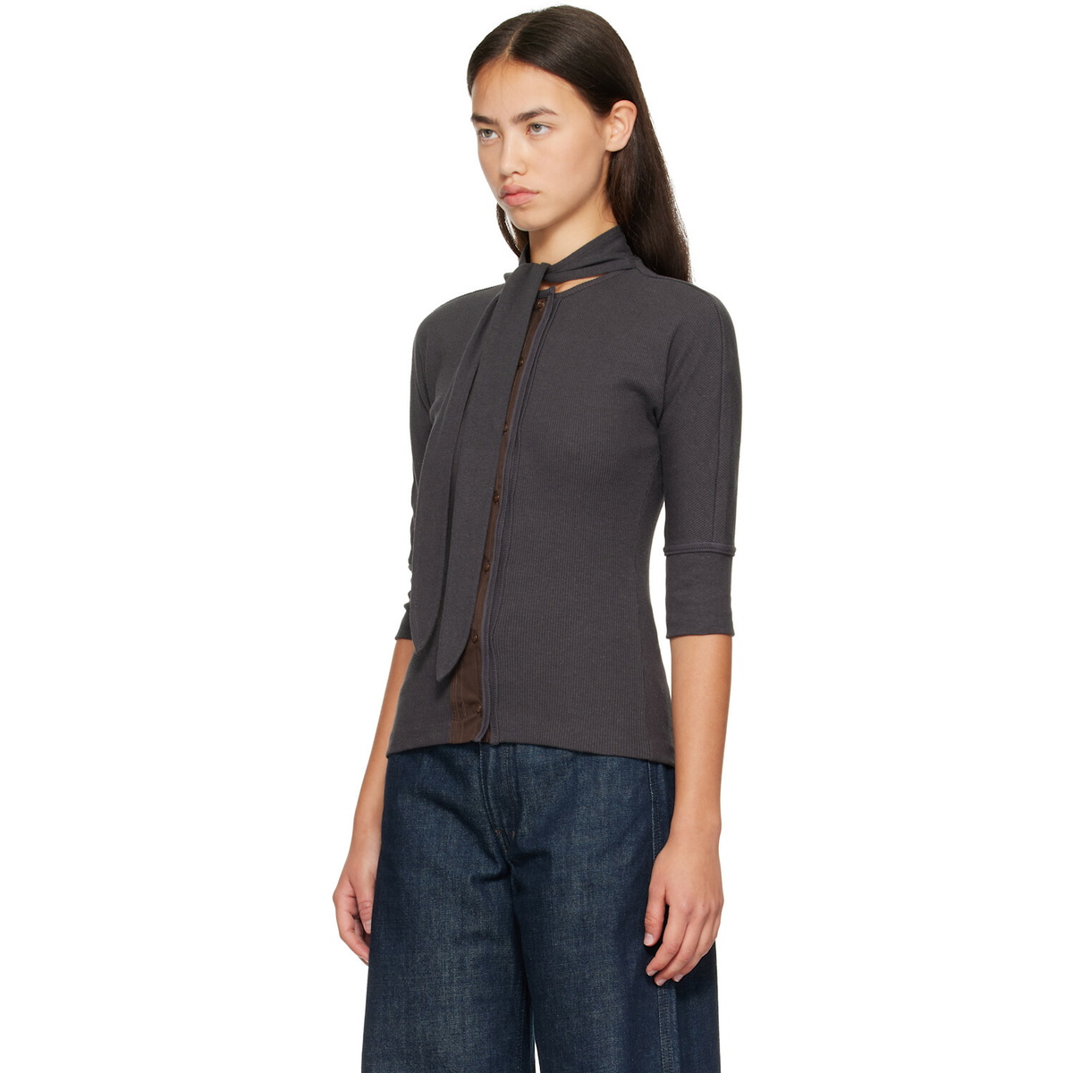 LEMAIRE Gray Ascot T-shirt