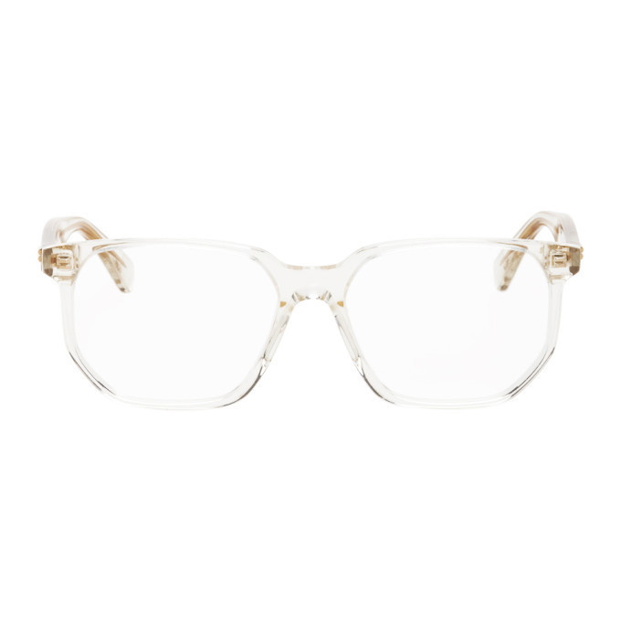 Photo: Bottega Veneta Transparent Pentagonal Glasses
