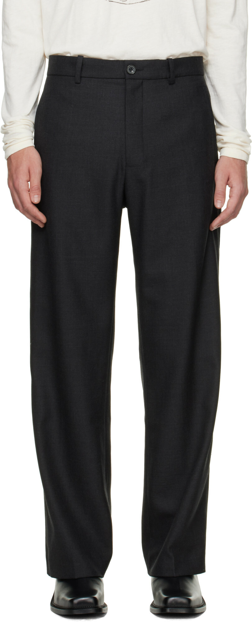 BLUEMARBLE Gray Relaxed Tailored Trousers