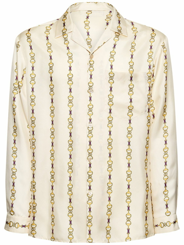 Photo: GUCCI - Gg Horsebit Silk Shirt