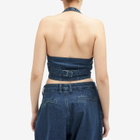 Good American Women's Denim Halter Vest in Indigo