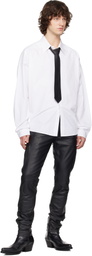 Deadwood Black Timo Leather Tie