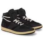 Rhude - Rhecess Suede and Leather High-Top Sneakers - Black