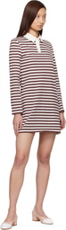 Sandy Liang Off-White & Brown Toto Minidress