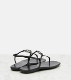 Gucci Interlocking G patent leather thong sandals