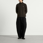 Le Père Men's Zipper Knit Cardigan in Charcoal