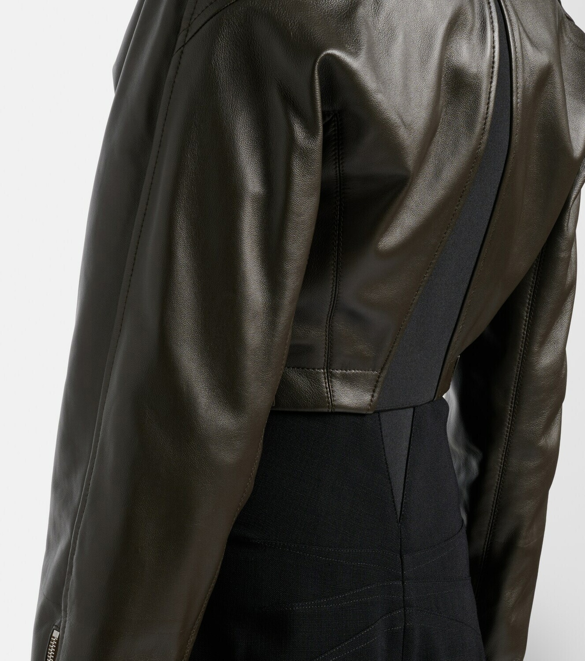 Alaïa Cropped leather biker jacket