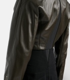 Alaïa Cropped leather biker jacket