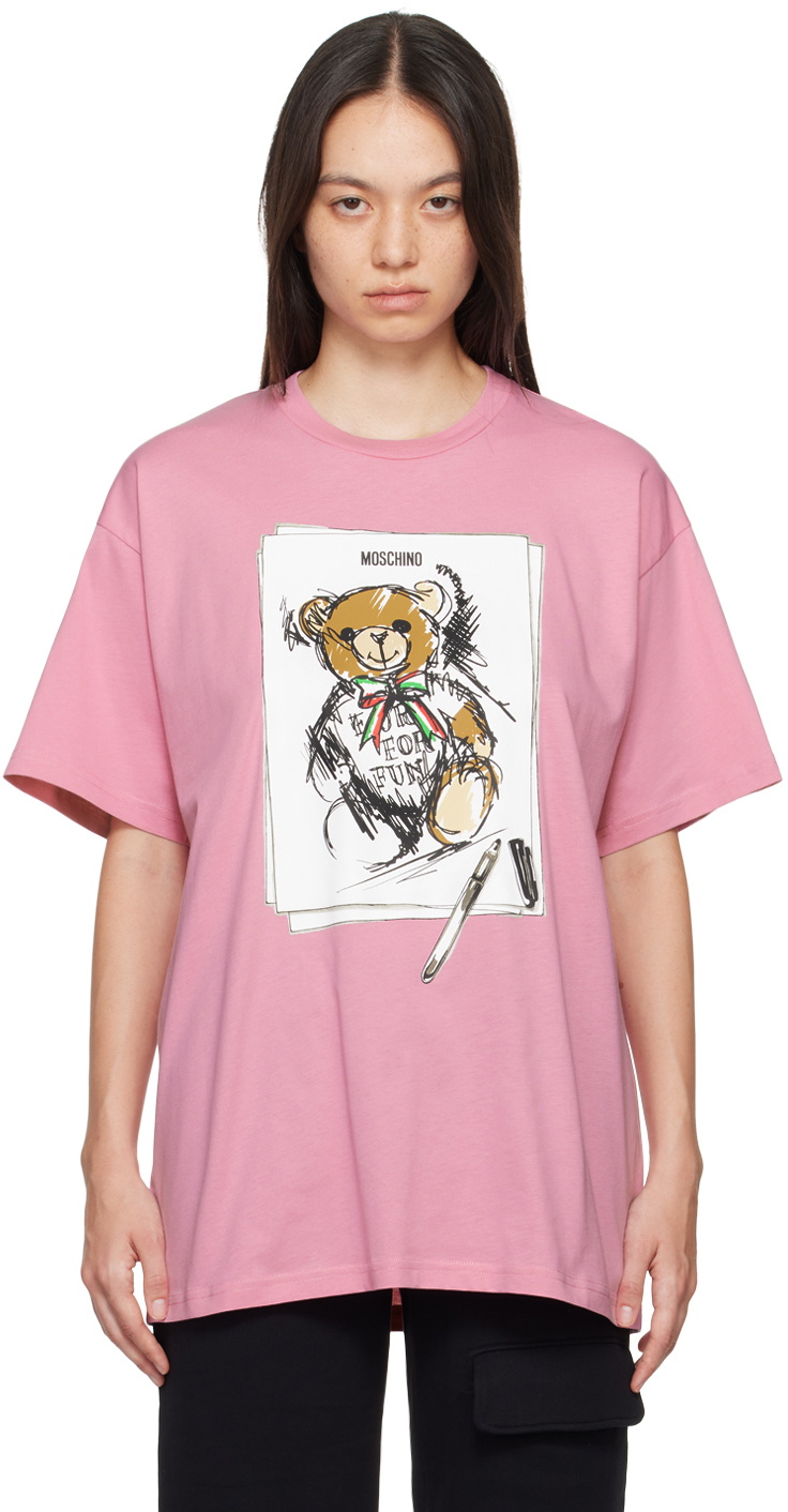 Moschino Pink Teddy Bear T-Shirt