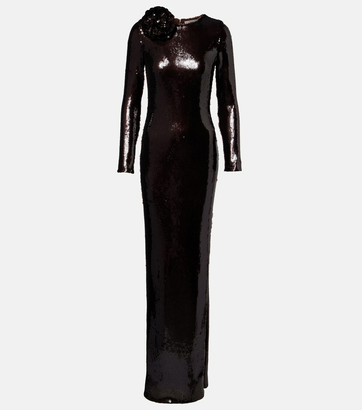 Rodarte Floral-appliqué sequined gown
