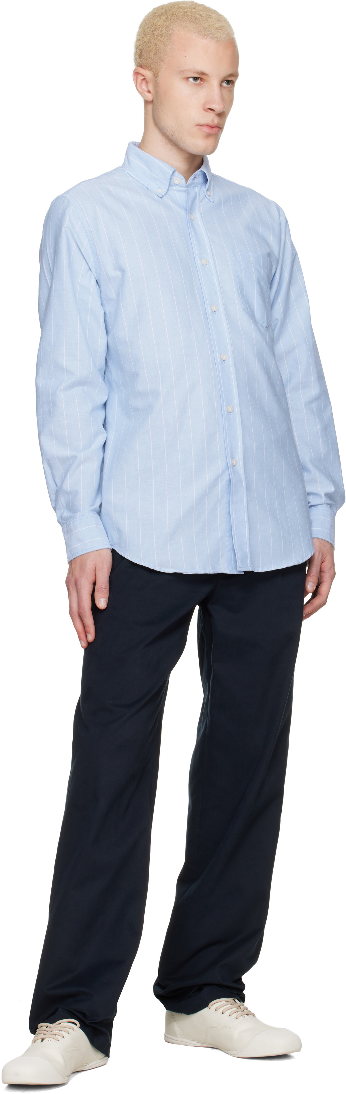 Noah Blue Lightweight Oxford Shirt