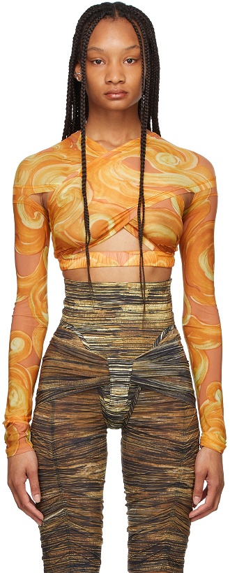 Photo: Charlotte Knowles Orange Anti Cross Over Bustier Blouse