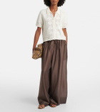 Velvet Rosemond open-knit cotton and cashmere top