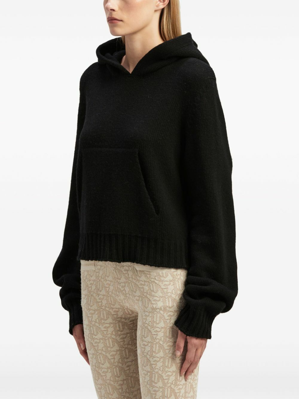 PALM ANGELS - Logo Wool Blend Hoodie